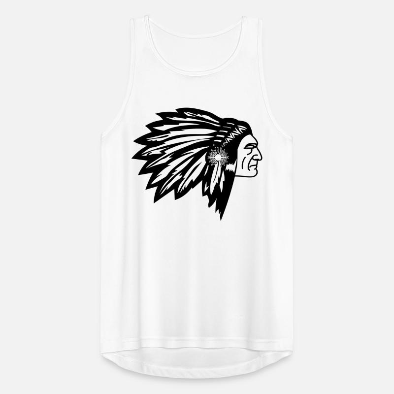 Proud Indian Chief Face Head Side Men's Breathable Tank Top