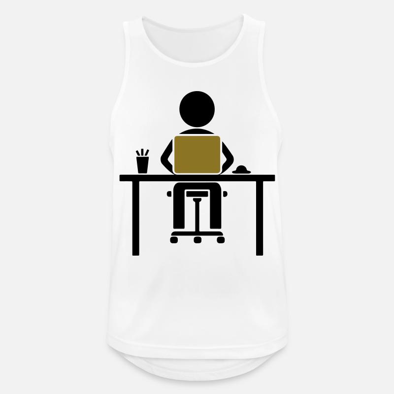 Worker Computer Learning - Men's Breathable Tank Top - white