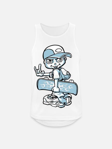 Skater boy flex - Men's Breathable Tank Top - white