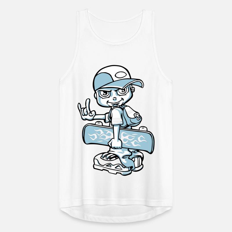 Garçon et son skateboard flex Débardeur respirant Homme