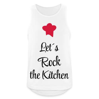 Koch - Männer Tank Top atmungsaktiv - Weiß - Vorne - Nick (188cm)