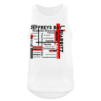 Map of Waikiki and Fuerteventura Beaches - Men's Breathable Tank Top - white - Front - Nick (188cm)