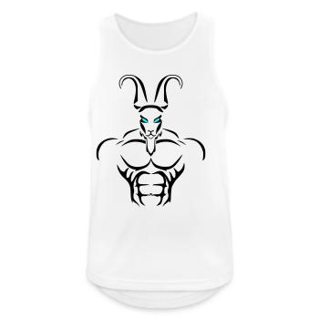 Alpha capricorn Deluxe - Männer Tank Top atmungsaktiv - Weiß - Vorne - Nick (188cm)