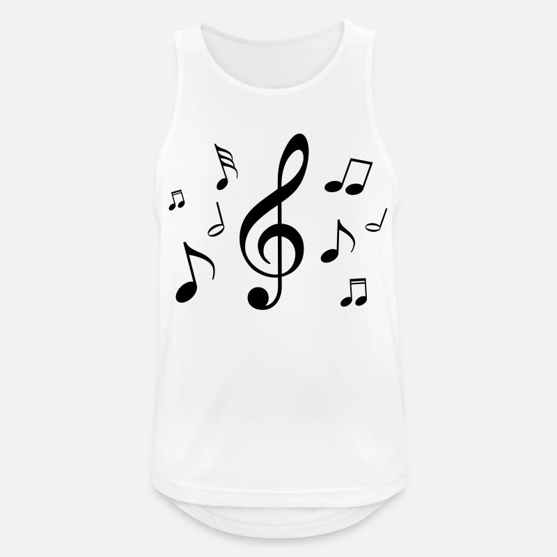 Music note - Männer Tank Top atmungsaktiv - Weiß