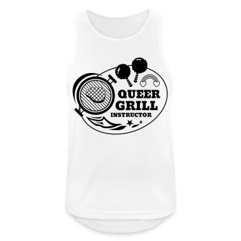 Queer Grill Instructor BBQ Gift Idea - Men's Breathable Tank Top - white - Front - Nick (188cm)