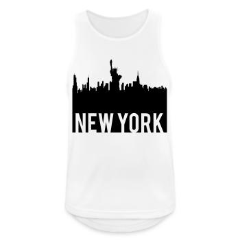 New York city Skyline - Männer Tank Top atmungsaktiv - Weiß - Vorne - Nick (188cm)