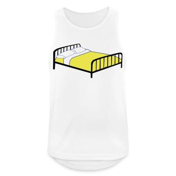 Lit chambre lit idée de cadeau dormir - Débardeur respirant Homme - blanc - Devant - Nick (188cm)