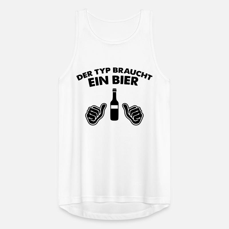 der typ braucht ein bier Männer Tank Top atmungsaktiv