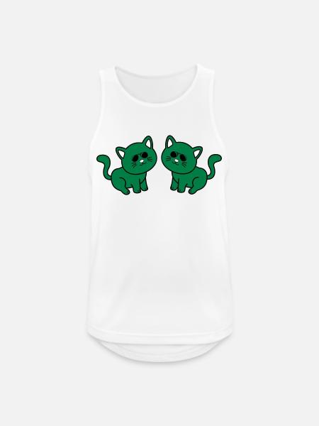 cool cats - Men's Breathable Tank Top - white