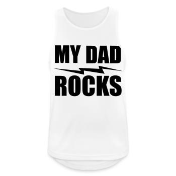 my dad rocks - Männer Tank Top atmungsaktiv - Weiß - Vorne - Nick (188cm)