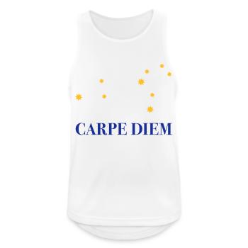 Carpe Diem nutze den Tag Sternbild Löwe Horoskop - Männer Tank Top atmungsaktiv - Weiß - Vorne - Nick (188cm)