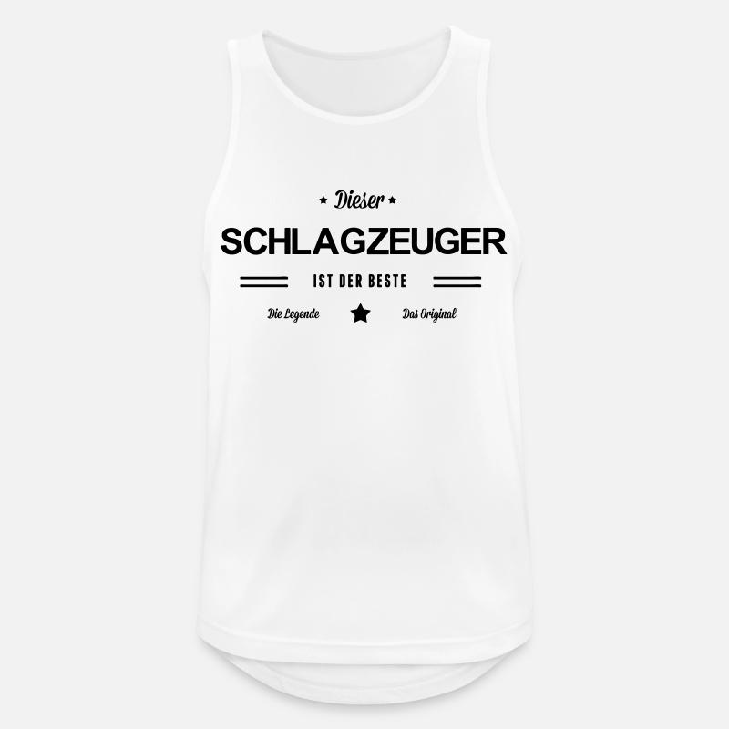 Bester Schlagzeuger - Männer Tank Top atmungsaktiv - Weiß