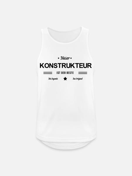 Bester Konstrukteur - Männer Tank Top atmungsaktiv - Weiß