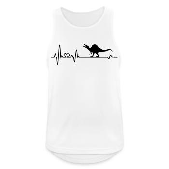 Spinosaurus Herzschlag Dinosaurier Dino Urzeit - Männer Tank Top atmungsaktiv - Weiß - Vorne - Nick (188cm)