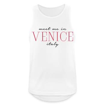 Meet me in Venice Venedig - Männer Tank Top atmungsaktiv - Weiß - Vorne - Nick (188cm)