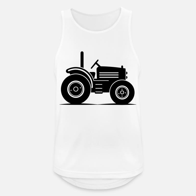 Traktor - Männer Tank Top atmungsaktiv - Weiß