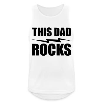 this dad rocks - Männer Tank Top atmungsaktiv - Weiß - Vorne - Nick (188cm)