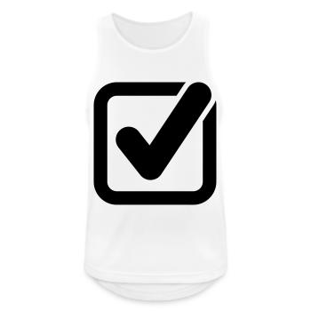 haken symbol icon - Männer Tank Top atmungsaktiv - Weiß - Vorne - Nick (188cm)