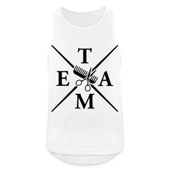 scissors comb team stylist - Men's Breathable Tank Top - white - Front - Nick (188cm)