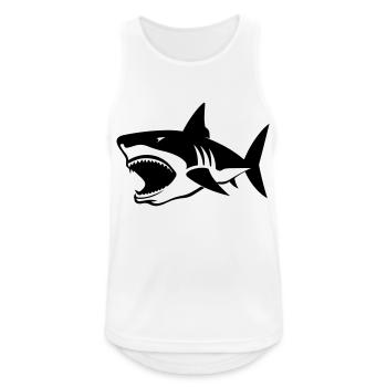 Requin - Débardeur respirant Homme - blanc - Devant - Nick (188cm)
