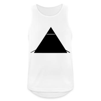 tente de camping - Débardeur respirant Homme - blanc - Devant - Nick (188cm)