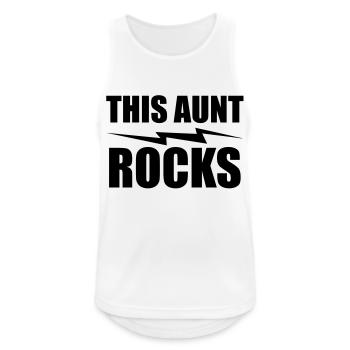 this aunt rocks - Männer Tank Top atmungsaktiv - Weiß - Vorne - Nick (188cm)