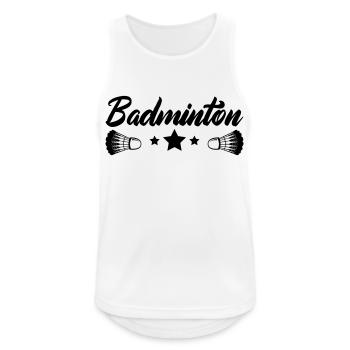 badminton - Männer Tank Top atmungsaktiv - Weiß - Vorne - Nick (188cm)