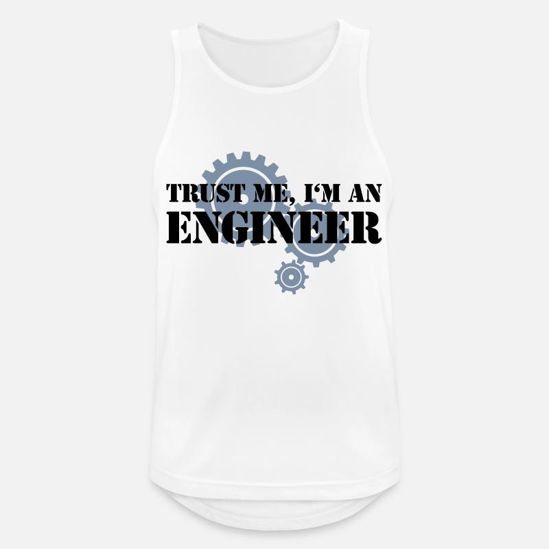 Trust me, I'm an engineer - Männer Tank Top atmungsaktiv - Weiß