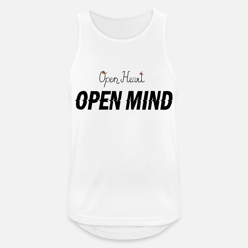 Open heart -Open mind - Männer Tank Top atmungsaktiv - Weiß