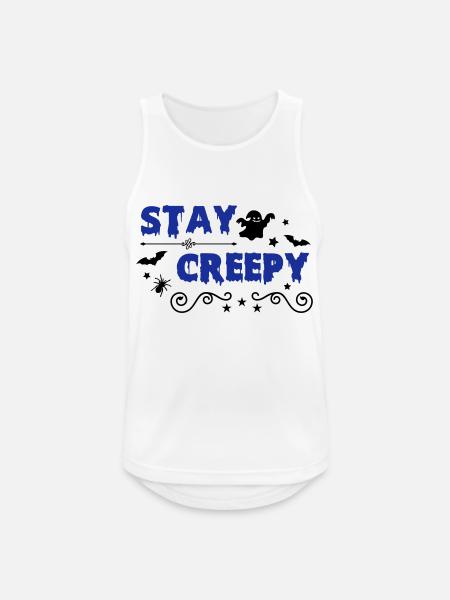 stay creepy 02 - Männer Tank Top atmungsaktiv - Weiß
