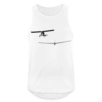 fschlepp Segelflugzeug Segelfliegen Segelflieger - Männer Tank Top atmungsaktiv - Weiß - Vorne - Nick (188cm)