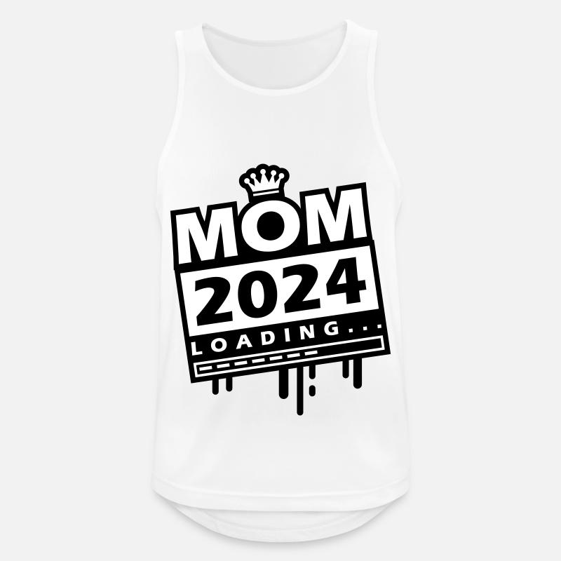 Mama 2024 Loading Mom - Men's Breathable Tank Top - white