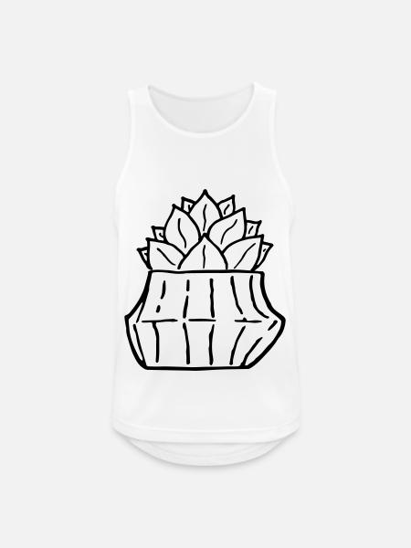 Hand-painted cactus - Men's Breathable Tank Top - white