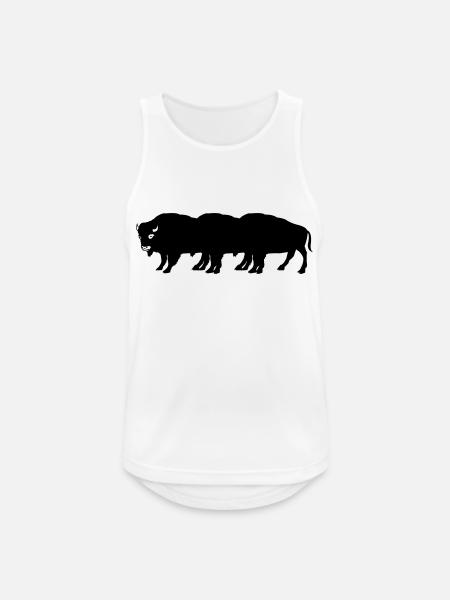 bisons - Débardeur respirant Homme - blanc