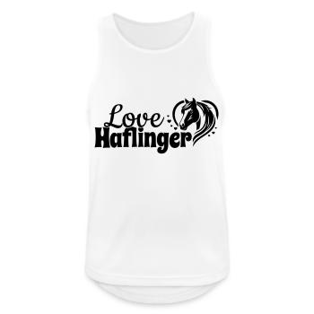 Haflinger amour coeur tête de cheval - Débardeur respirant Homme - blanc - Devant - Nick (188cm)