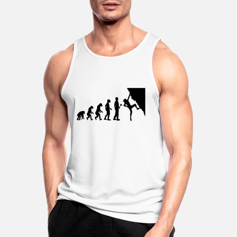 Evolutionstheorie Klettern Männer Tank Top atmungsaktiv