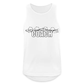 Trainer - Männer Tank Top atmungsaktiv - Weiß - Vorne - Nick (188cm)