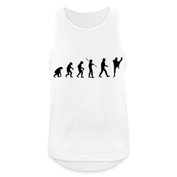 Kampfsport Evolution - Männer Tank Top atmungsaktiv - Weiß - Vorne - Nick (188cm)