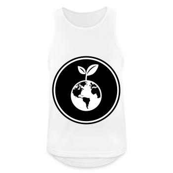 Planet Erde - Männer Tank Top atmungsaktiv - Weiß - Vorne - Nick (188cm)