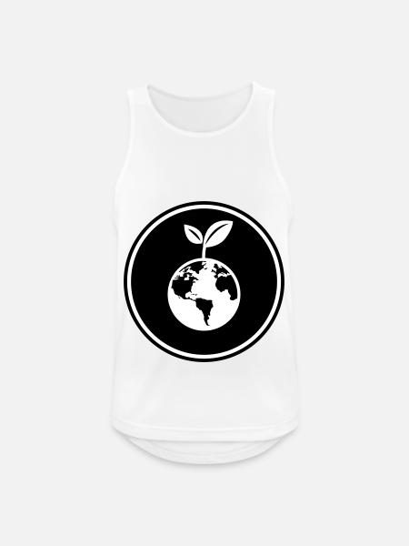 Planet Erde - Männer Tank Top atmungsaktiv - Weiß