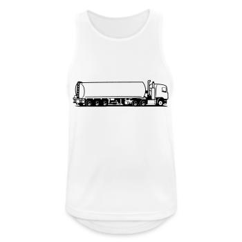 Réservoir de camion camion - Débardeur respirant Homme - blanc - Devant - Nick (188cm)