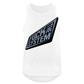 Punk fuck the system - Men's Breathable Tank Top - white - Front - Nick (188cm)