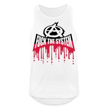 Blood fuck the system - Men's Breathable Tank Top - white - Front - Nick (188cm)