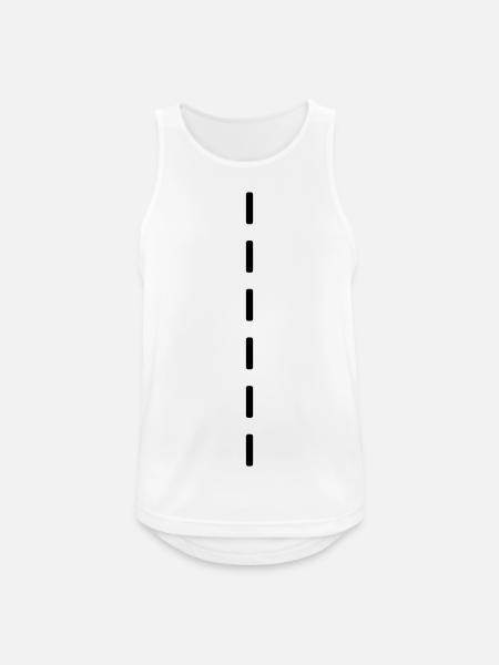 Strichellinie / dashed (1c) - Men's Breathable Tank Top - white