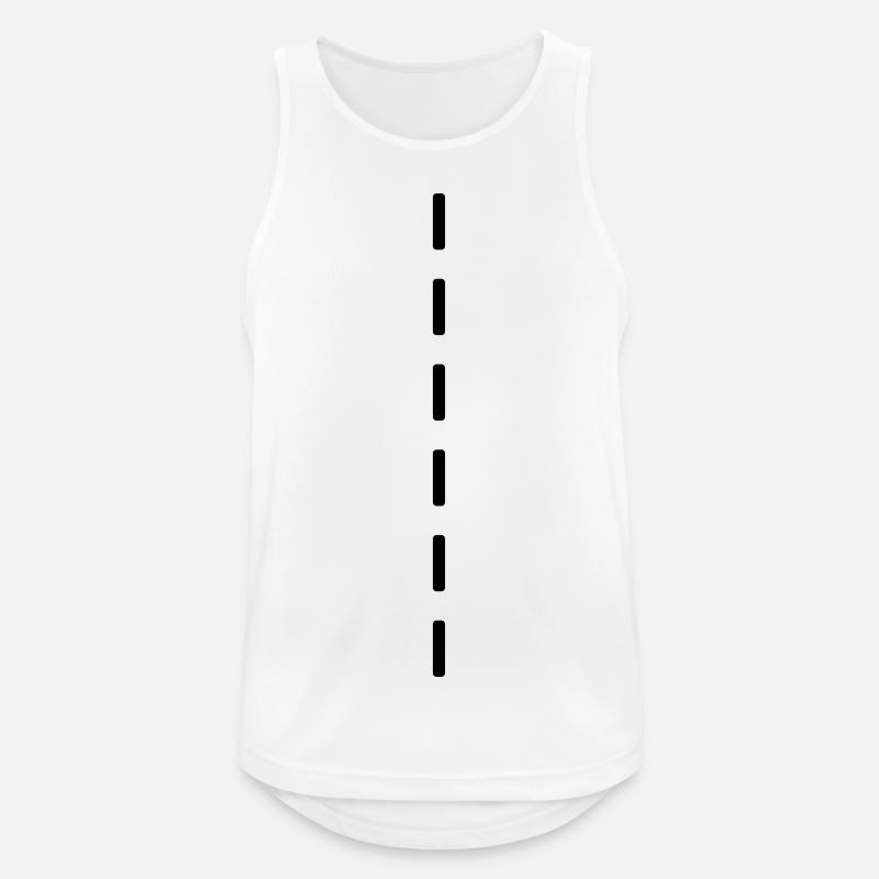 Strichellinie / dashed (1c) - Men's Breathable Tank Top - white
