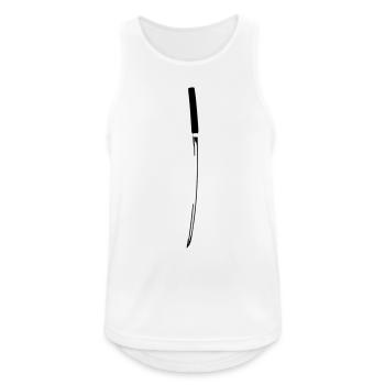 Shirasaya katana drei Farben retro Ronin Vektor - Männer Tank Top atmungsaktiv - Weiß - Vorne - Nick (188cm)