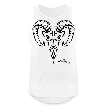 Sternzeichen Widder - Männer Tank Top atmungsaktiv - Weiß - Vorne - Nick (188cm)