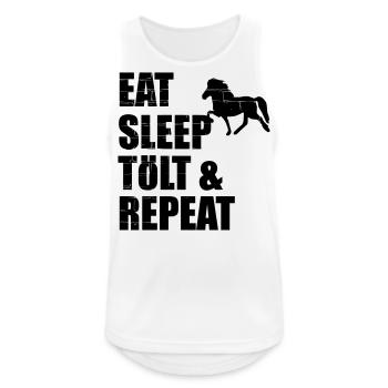 Icelandic Horse: Islandpferd Pferd Pony Merch - Männer Tank Top atmungsaktiv - Weiß - Vorne - Nick (188cm)