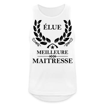 élue meilleure maitresse - Männer Tank Top atmungsaktiv - Weiß - Vorne - Nick (188cm)