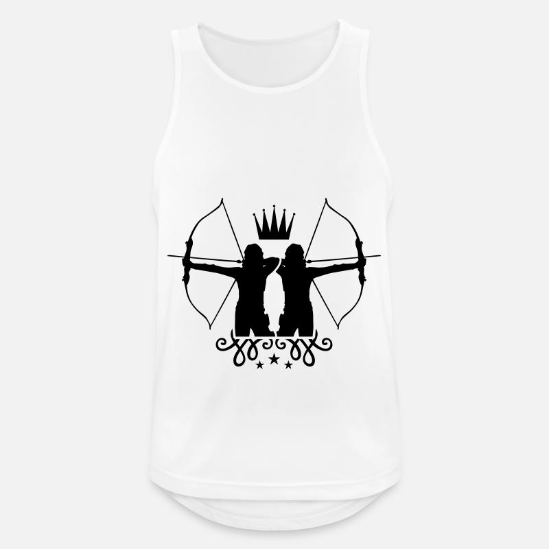 bogenschießen Pfeil Bogen - Männer Tank Top atmungsaktiv - Weiß